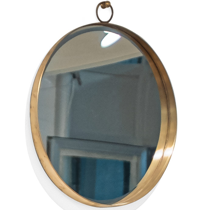 kenarlı 70 cm midcentury daire ayna için detaylı bilgi göster kenarlı 70 cm midcentury daire ayna resmi