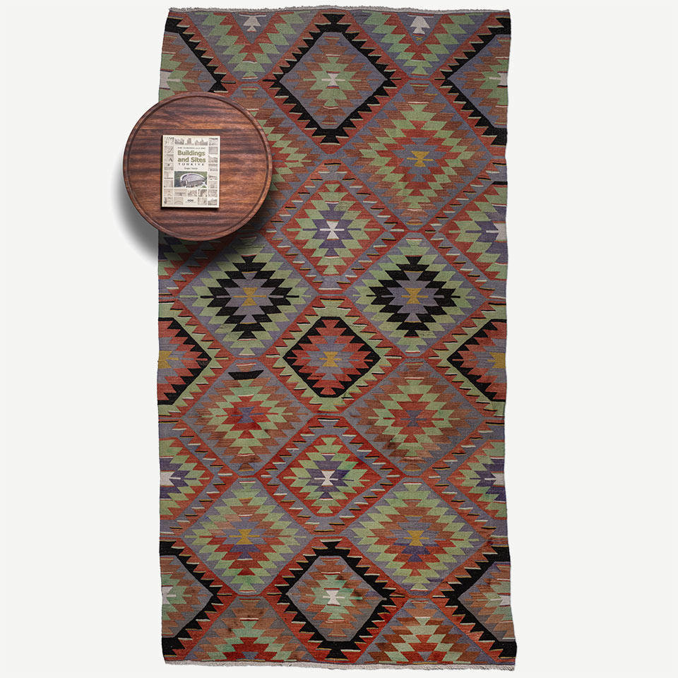 vintage uşak el dokuması kilim 6,26 m2 için detaylı bilgi göster vintage uşak el dokuması kilim 6,26 m2 resmi