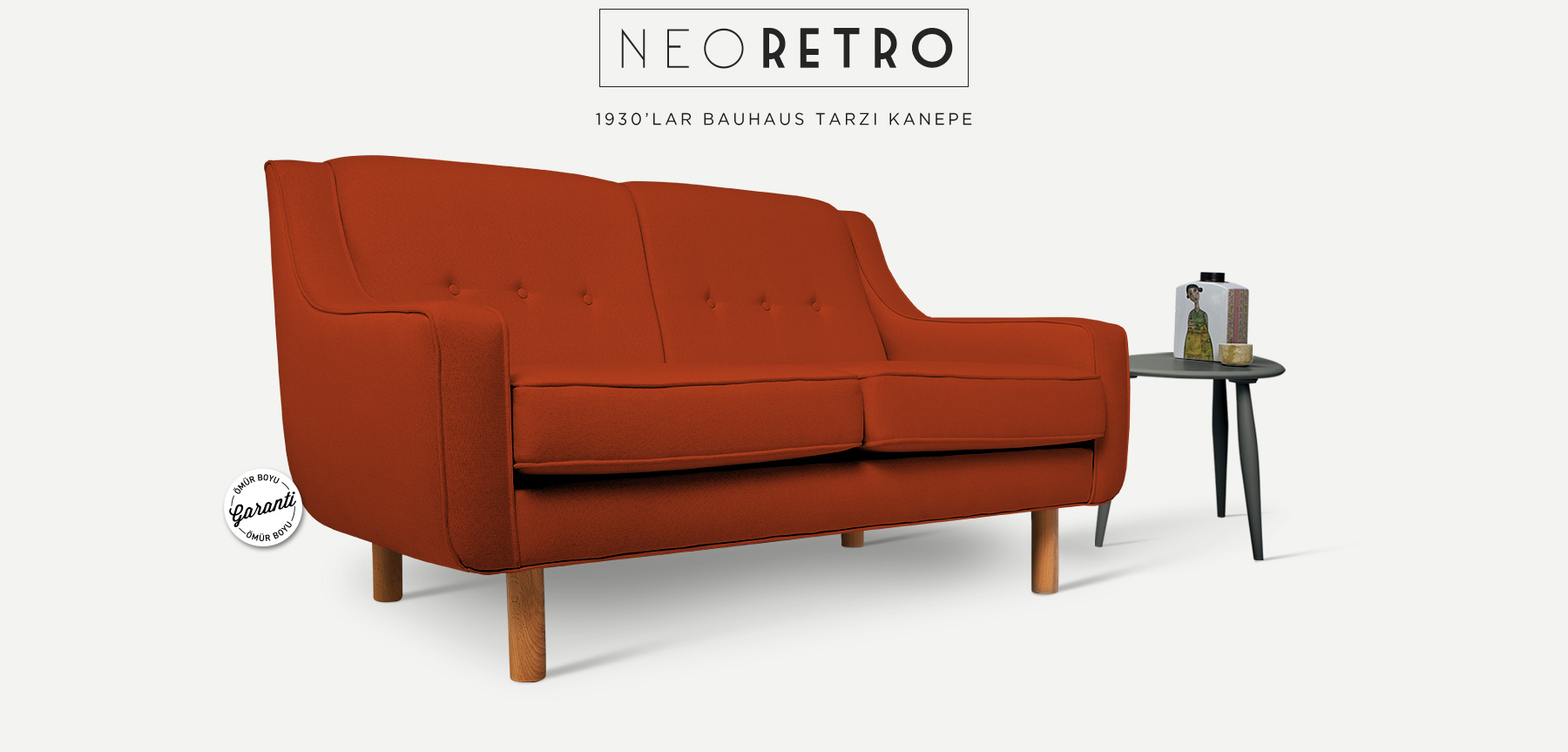 Neoretro™ İkili Turuncu Kanepe'in resmi