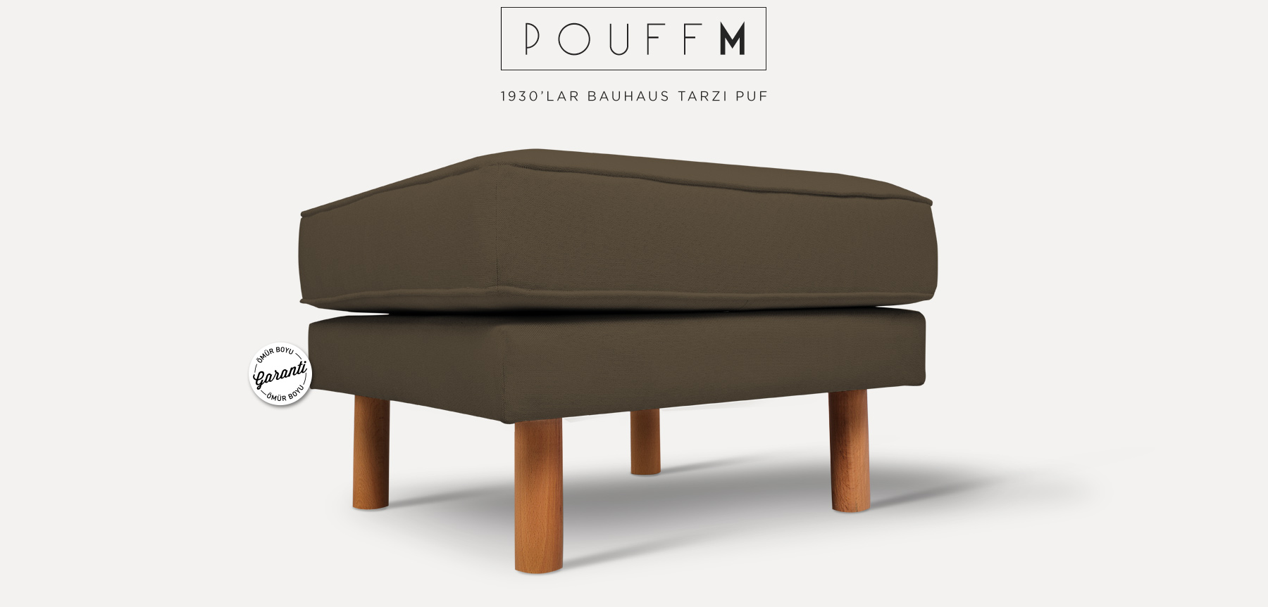 Neoretro™ Pouff M Kahverengi Puf'in resmi