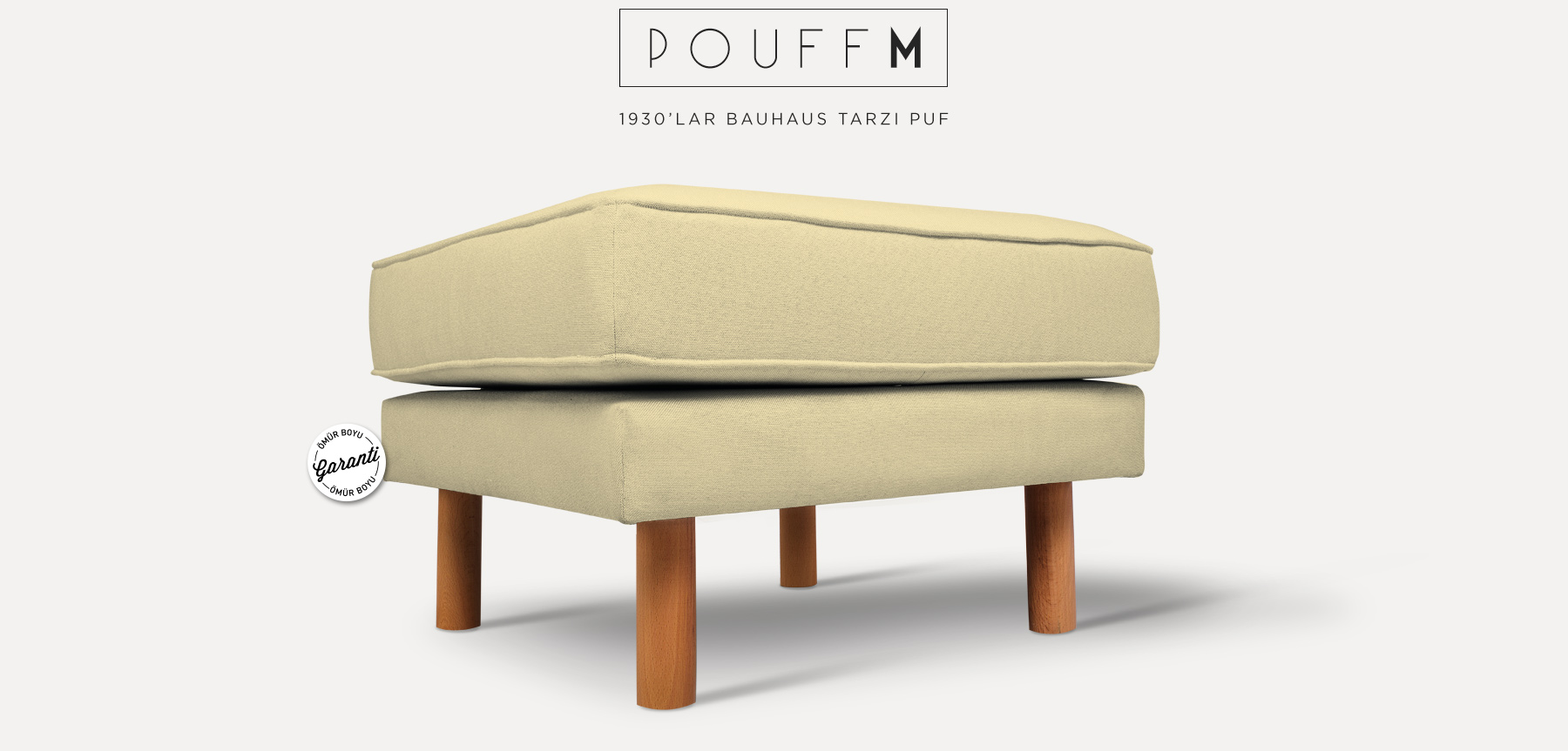 Neoretro™ Pouff M Bej Puf'in resmi