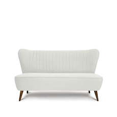 soho™ ikili beyaz retro kanepe'in resmi
