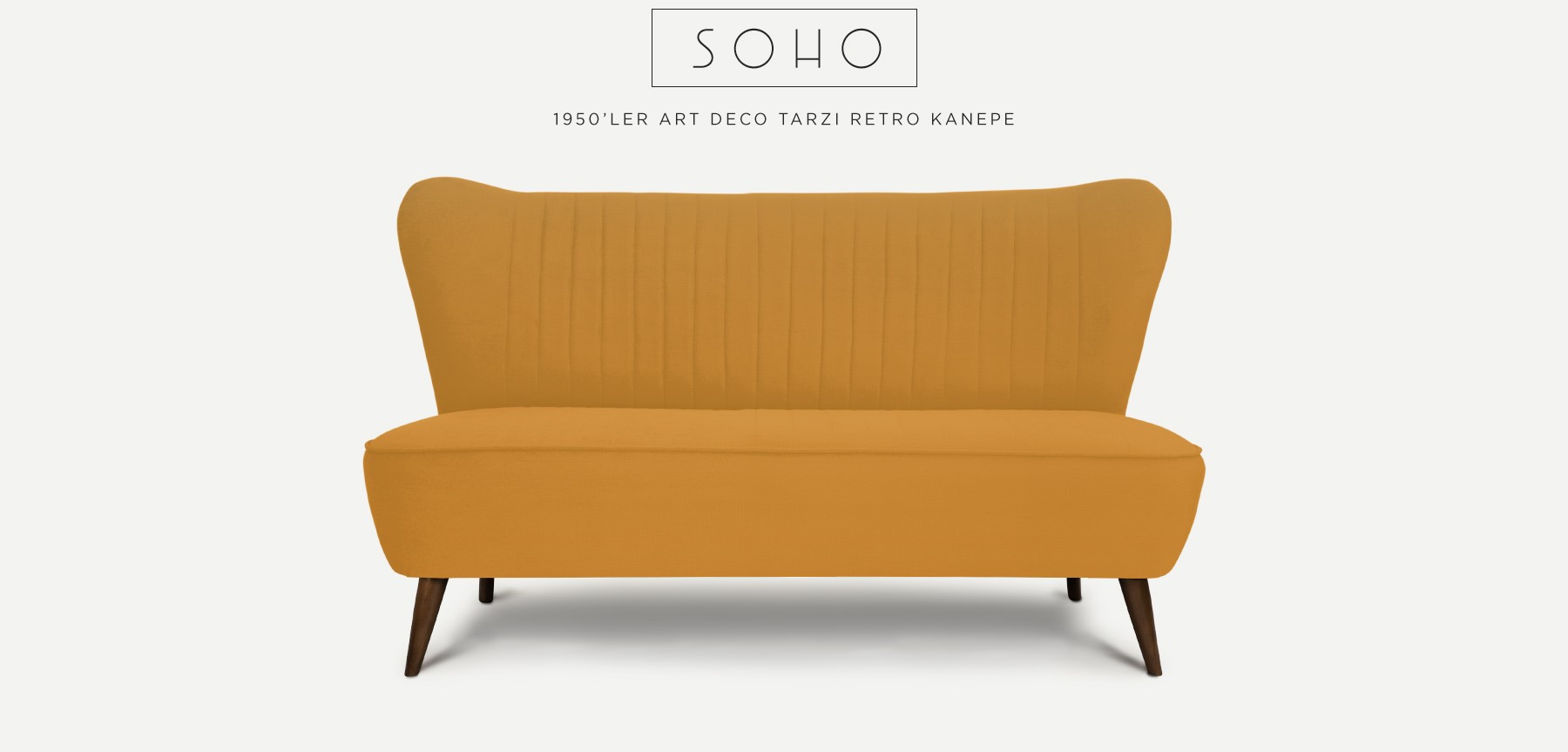 soho™ ikili hardal retro kanepe'in resmi