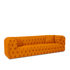 regal üçlü turuncu italyan chesterfıeld'in resmi
