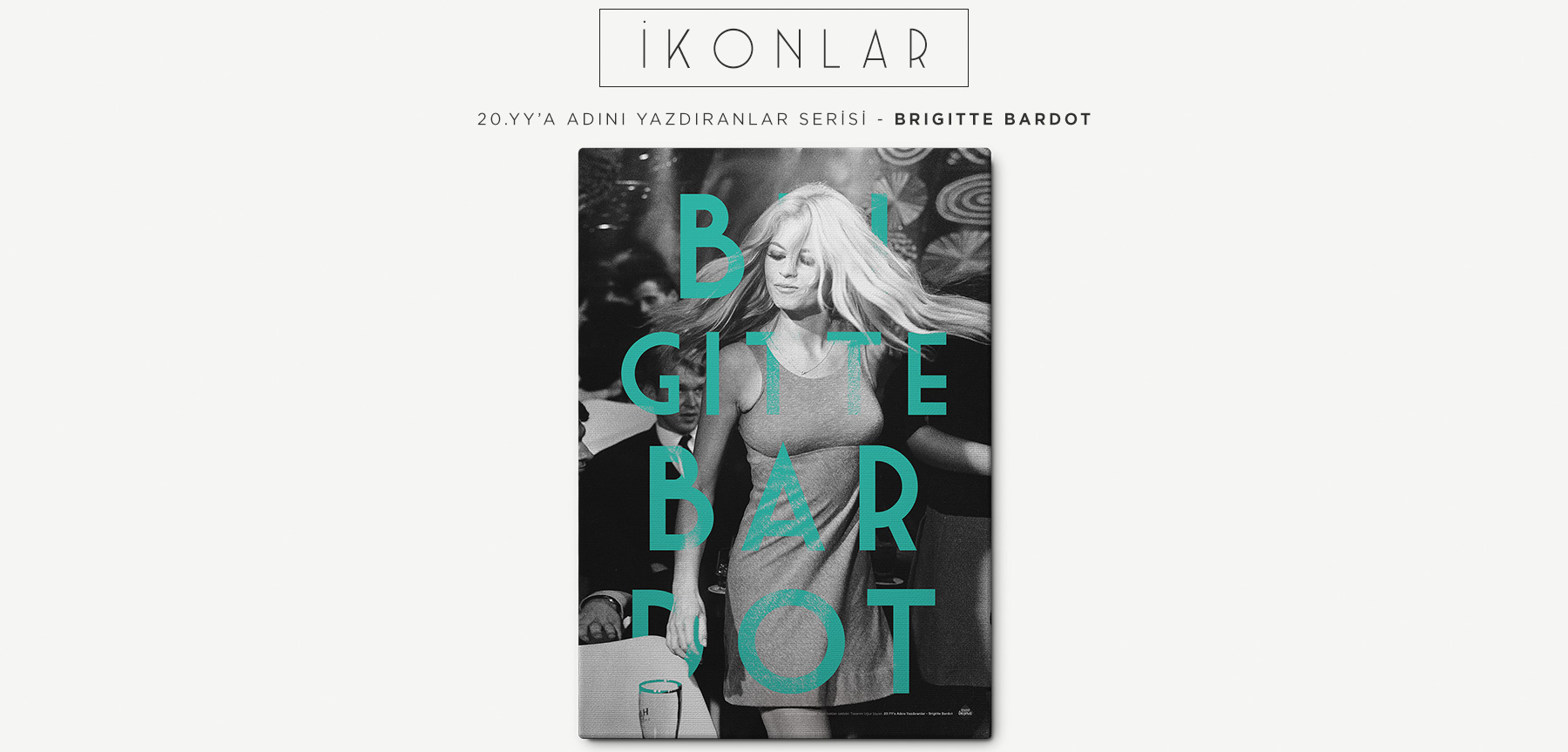 brıgıtte bardot retro kanvas tablo'in resmi