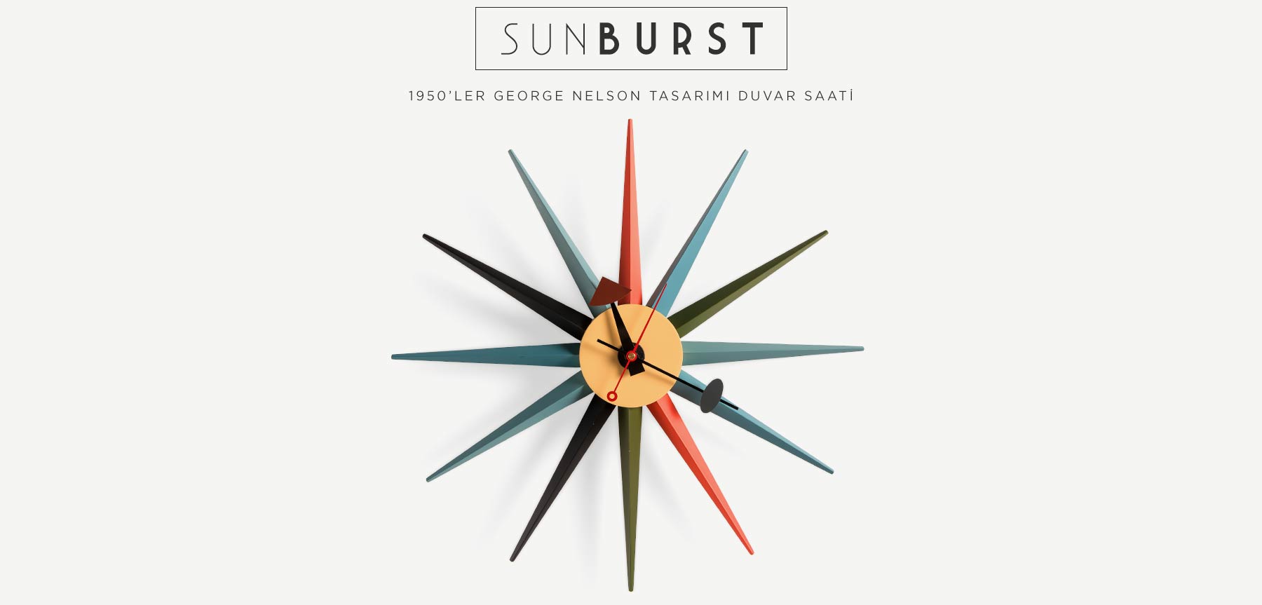 george nelson sunburst clock'in resmi