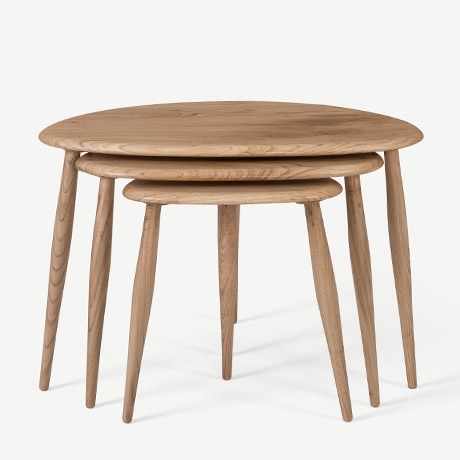 ERCOL "NEST OF TABLE" ZİGON SEHPA'in resmi
