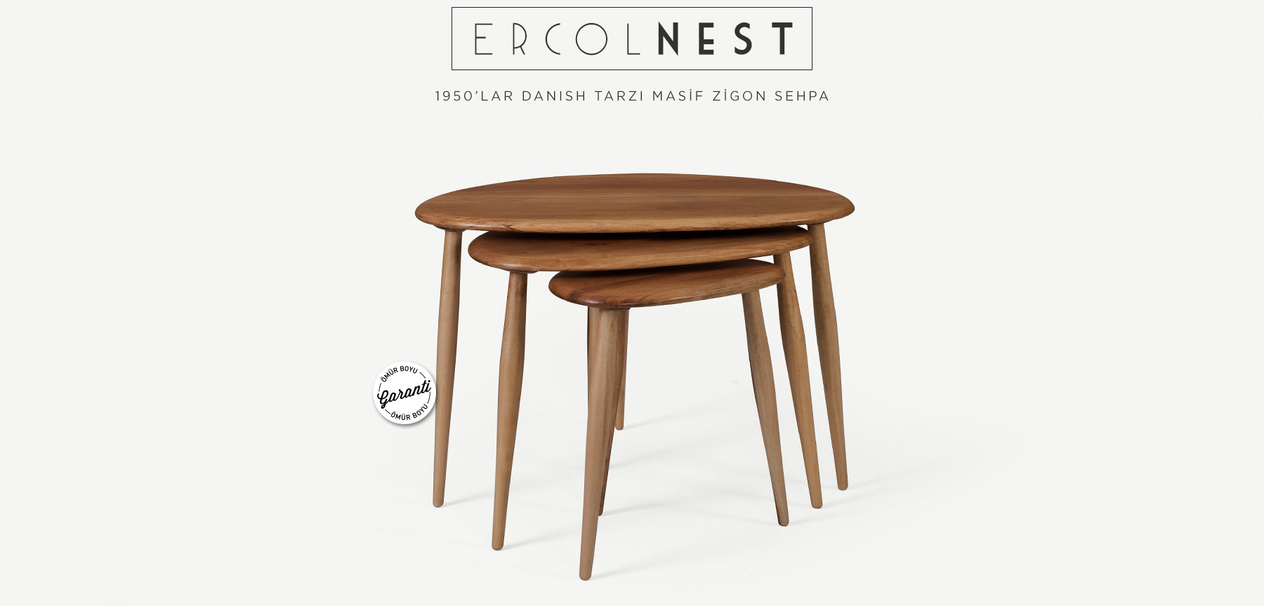 ercol "nest of table" zigon sehpa'in resmi