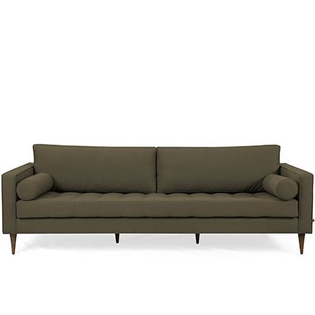 middle bold üçlü midcentury kanepe haki'in resmi