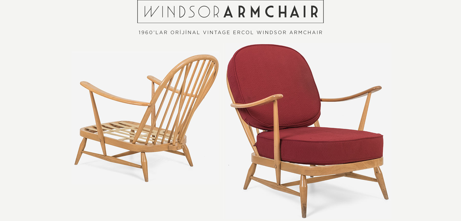 ercol vintage windsor armchair'in resmi