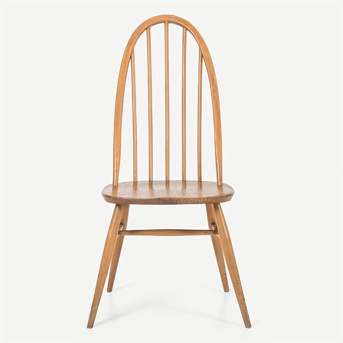 ercol vintage quaker chair'in resmi