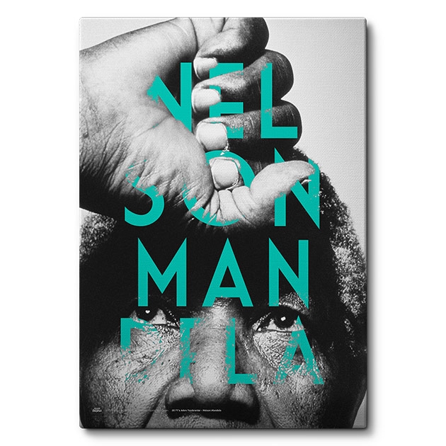 nelson mandela retro kanvas tablo'in resmi