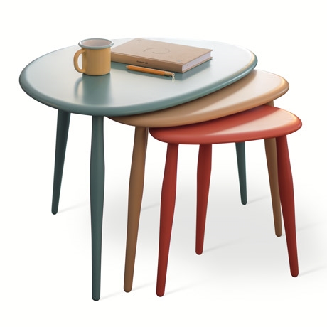 ercol "nest of table" zigon sehpa'in resmi