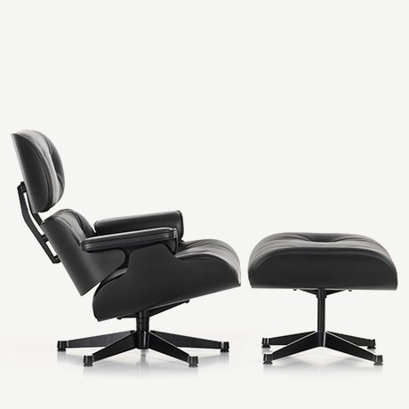 eames lounge chair & ottoman black edition'in resmi