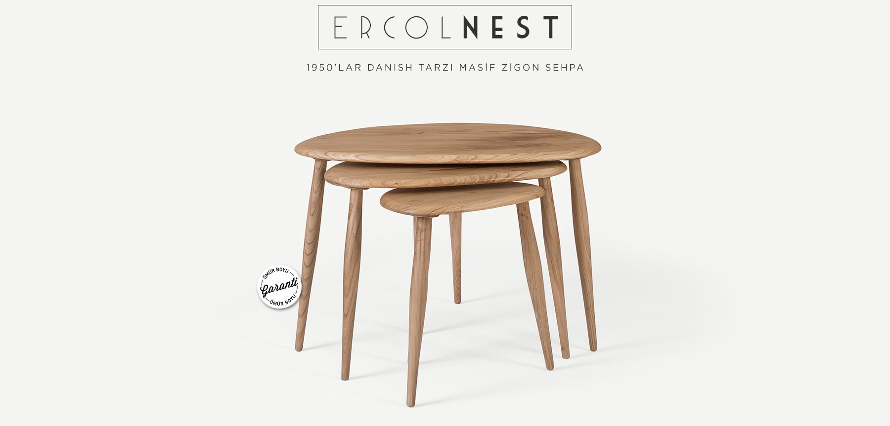 ercol "nest of table" zigon sehpa'in resmi