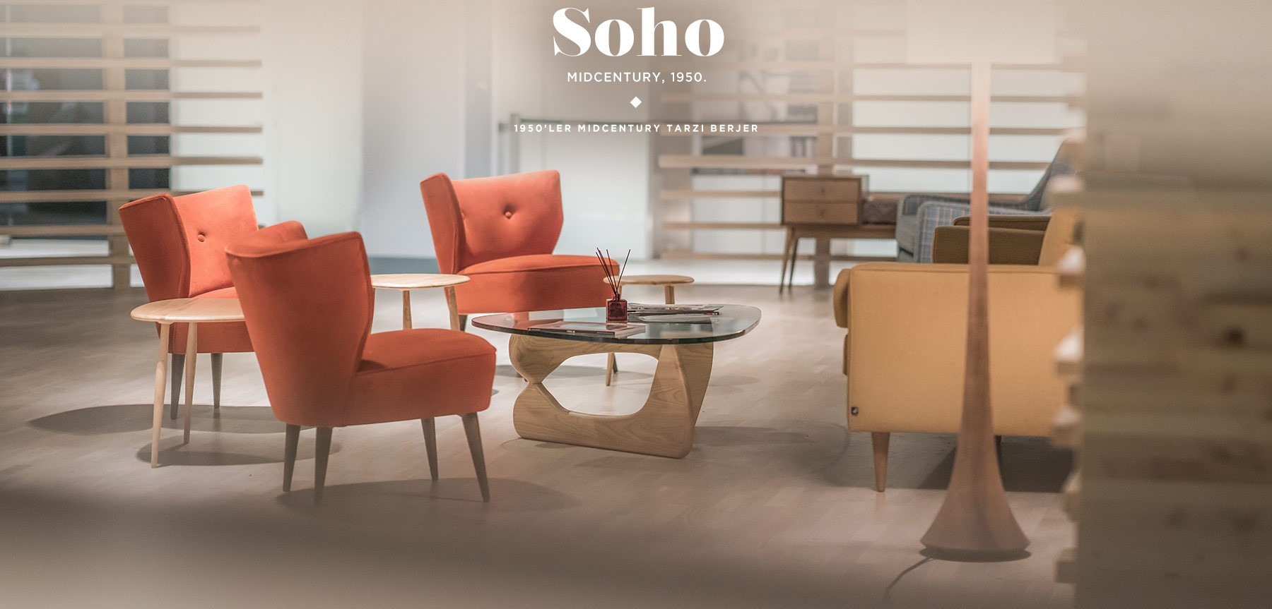 soho midcentury berjer turuncu'in resmi