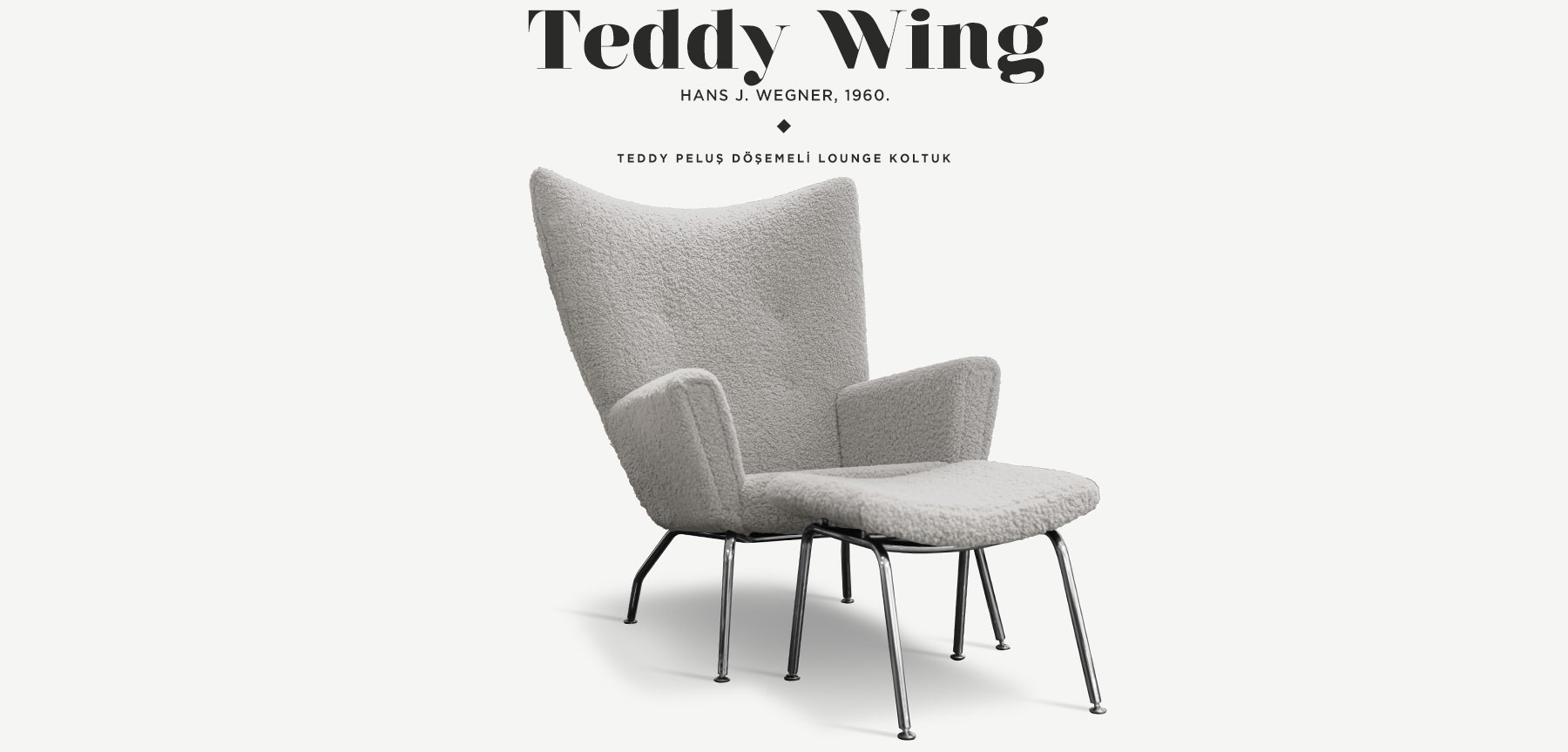 wing chair teddy edition ekru'in resmi