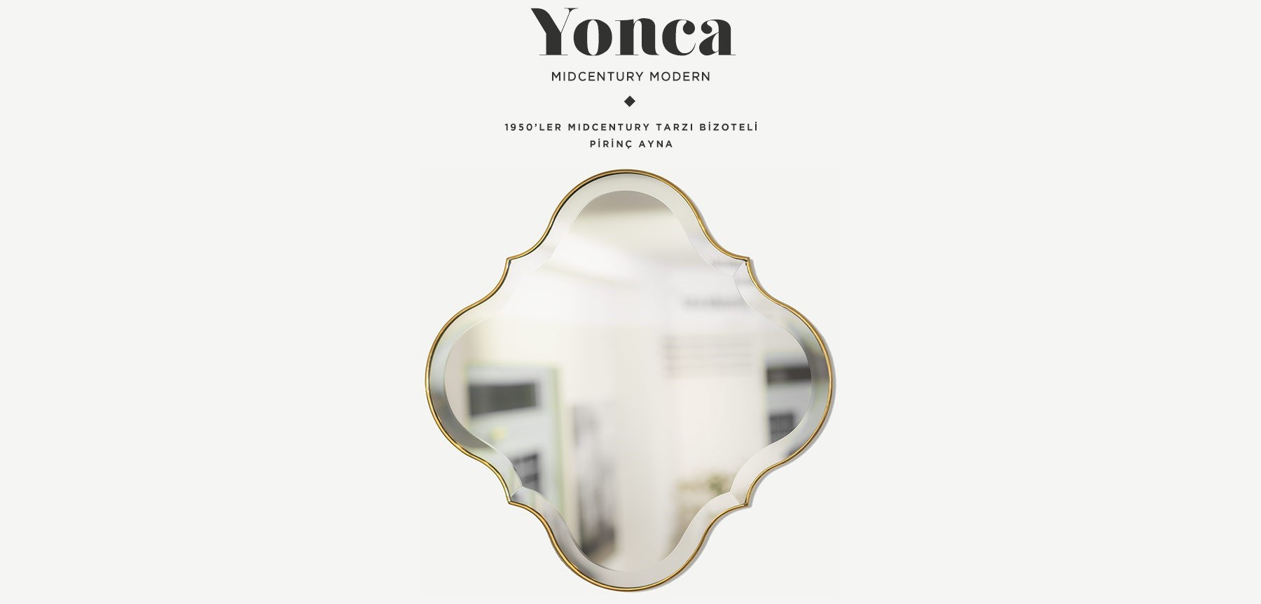 yonca midcentury ayna'in resmi