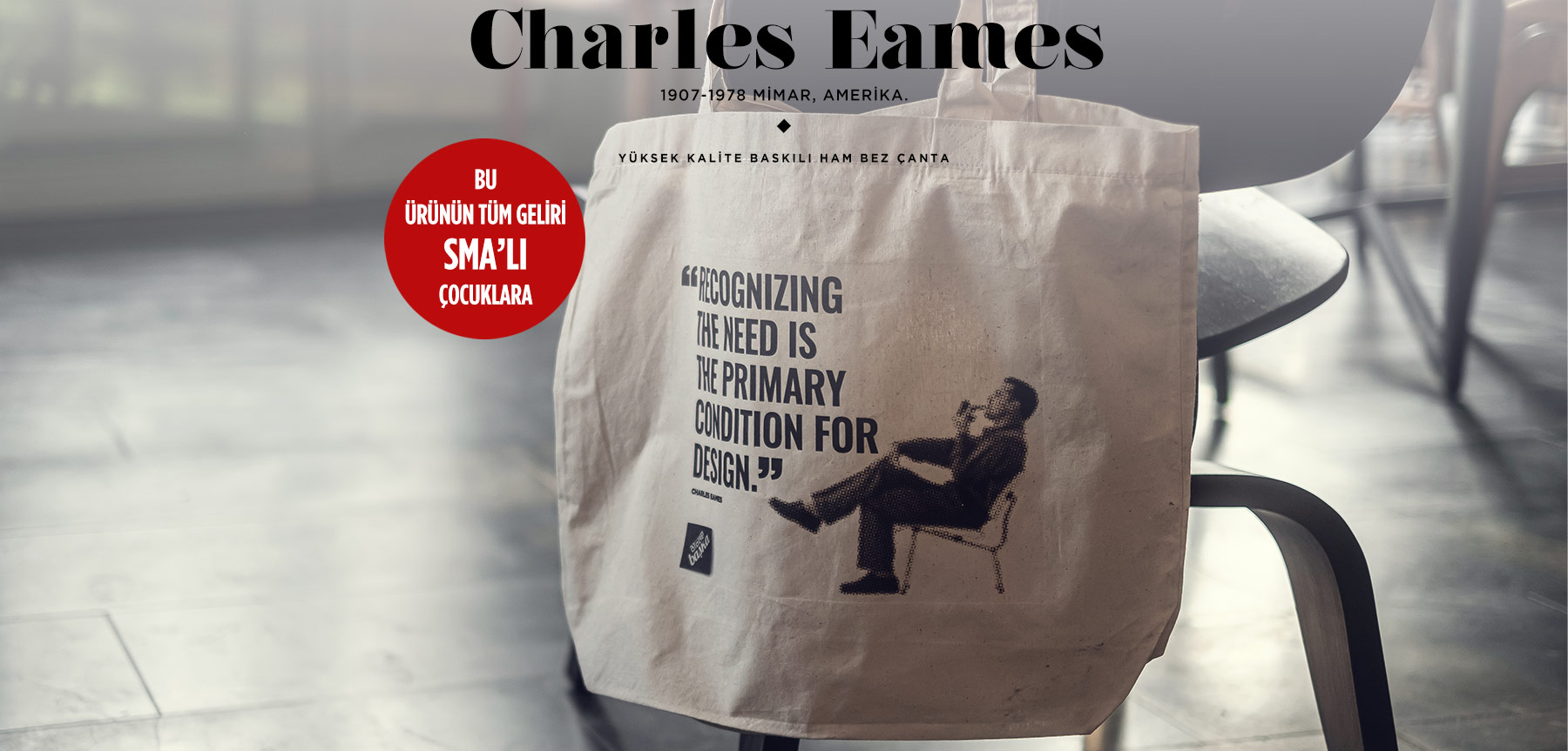 ham bez tote bag | charles eames'in resmi