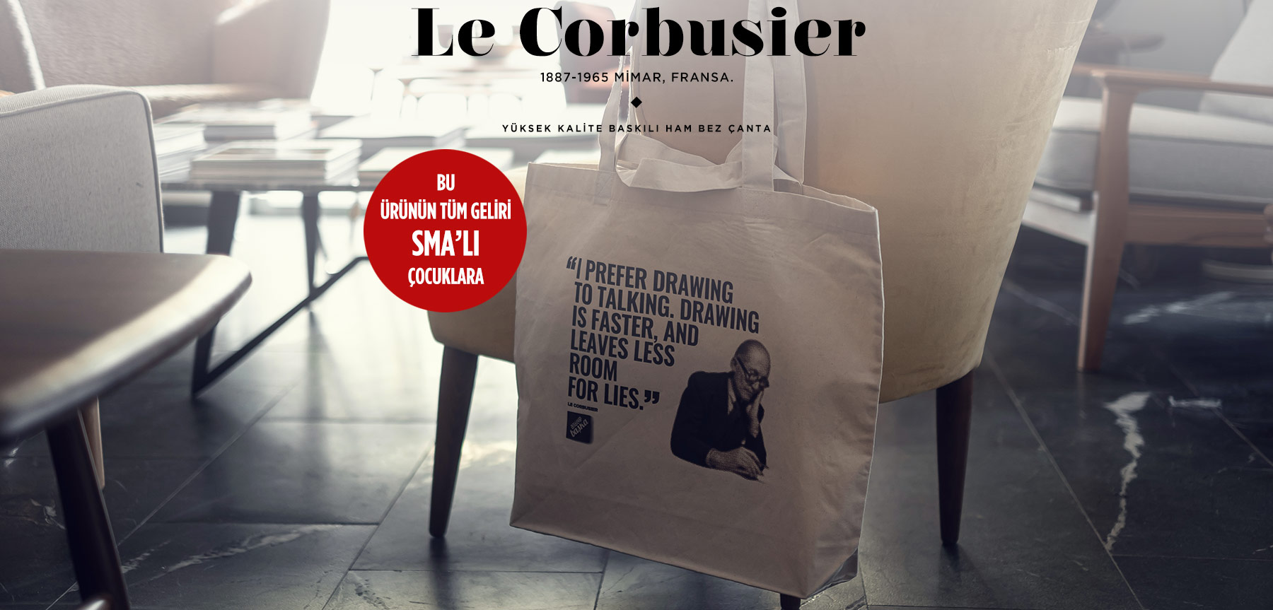 ham bez tote bag | le corbusıer'in resmi