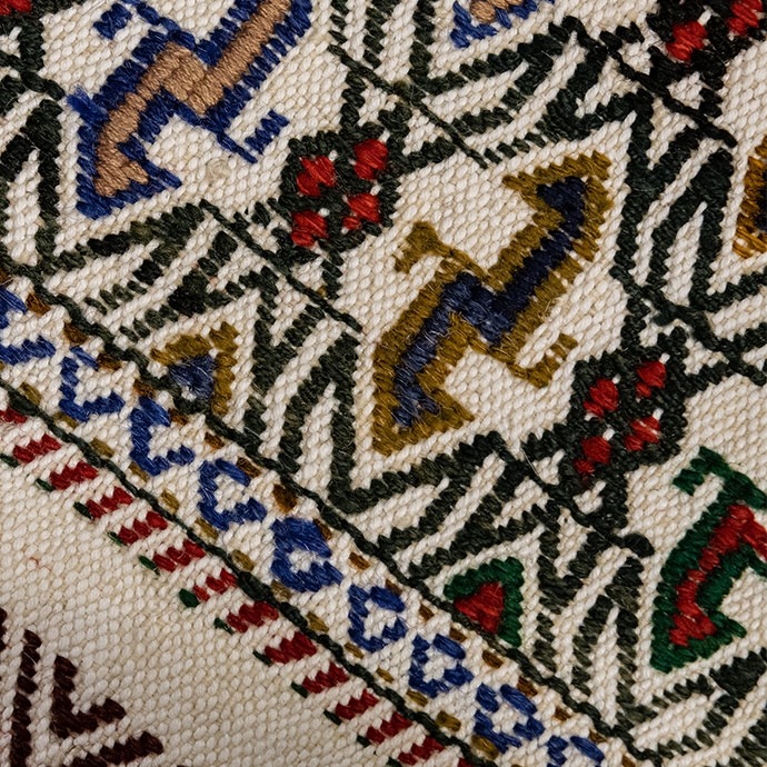 vintage konya cicim el dokuması kilim 2,57 m2'in resmi