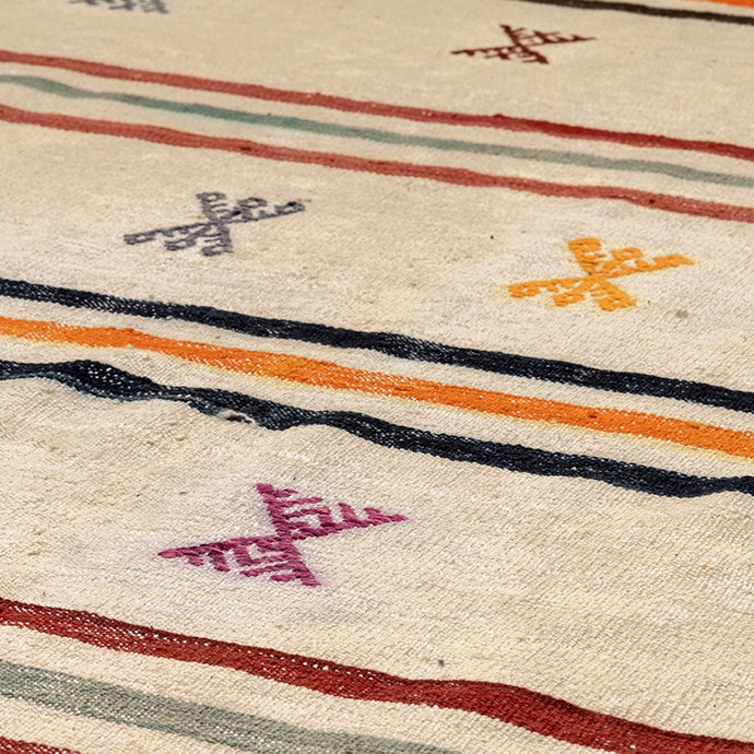 vintage salihli cicim el dokuması kilim 3,06 m2'in resmi