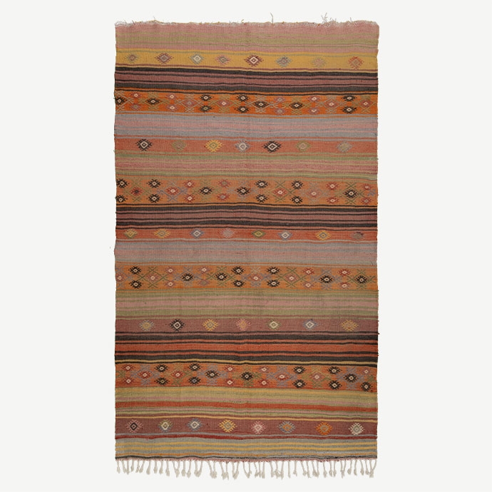 vintage manisa selendi cicim el dokuması kilim 5,03 m2'in resmi