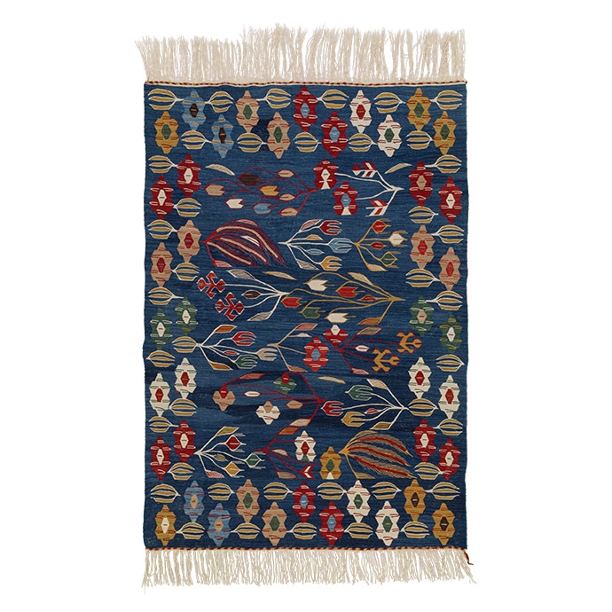 denizli sarıgöl buğdaylı el dokuması kilim 2,49 m2'in resmi