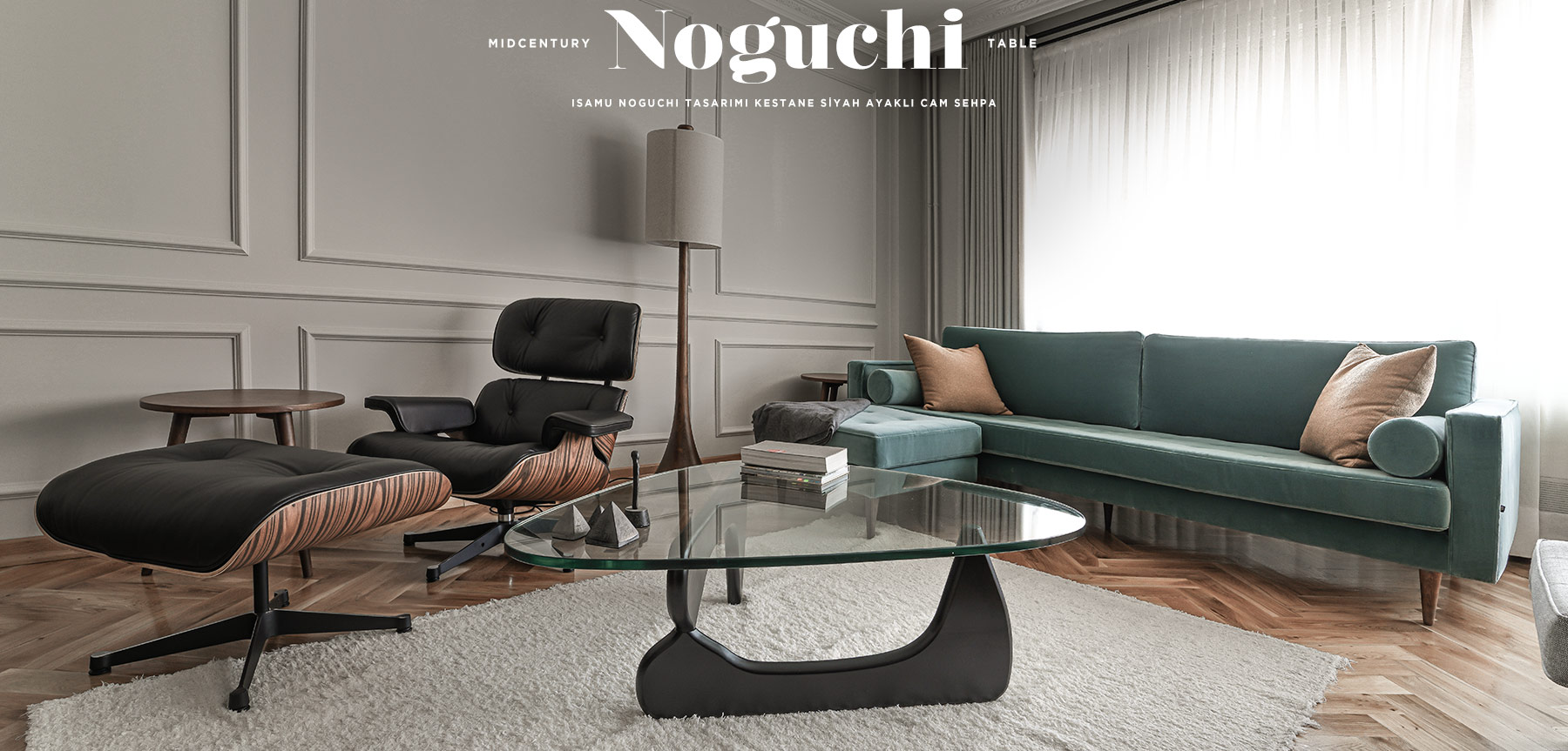 siyah kestane noguchi table'in resmi