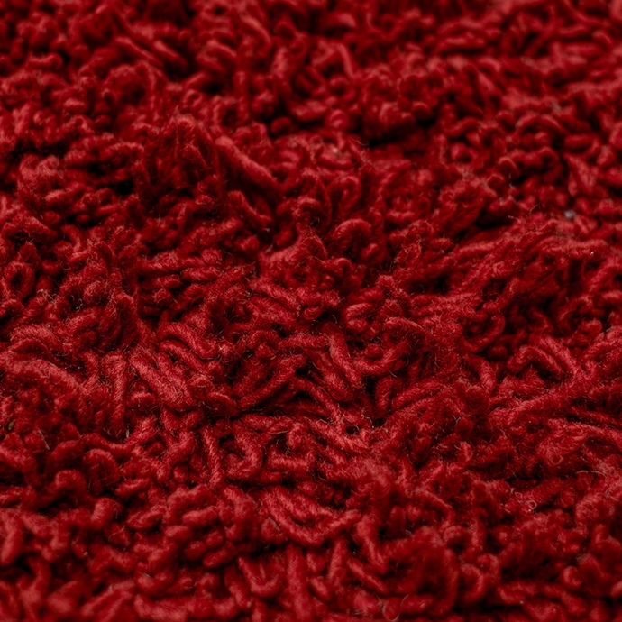 Shaggy Kırmızı El Dokuması Yün Halı 142x194, 2,80 m2'in resmi