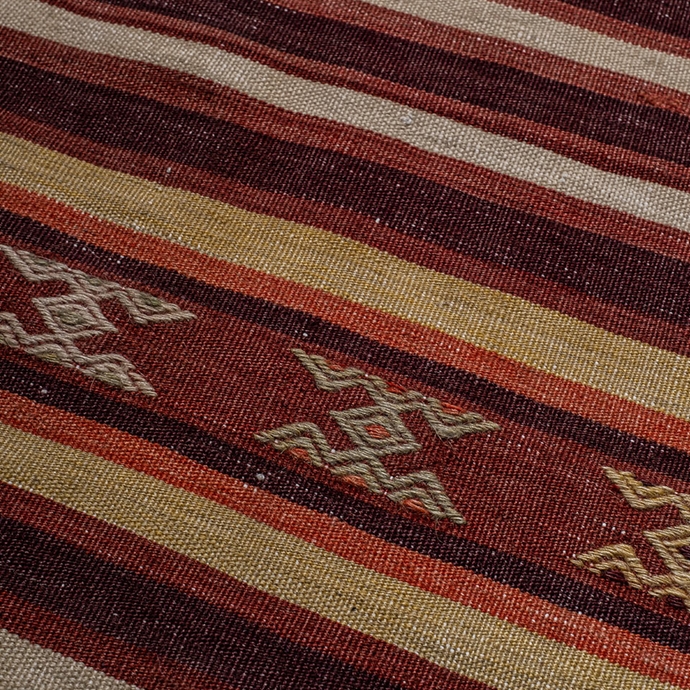 vintage manisa selendi el dokuması yolluk kilim 1,92 m2'in resmi