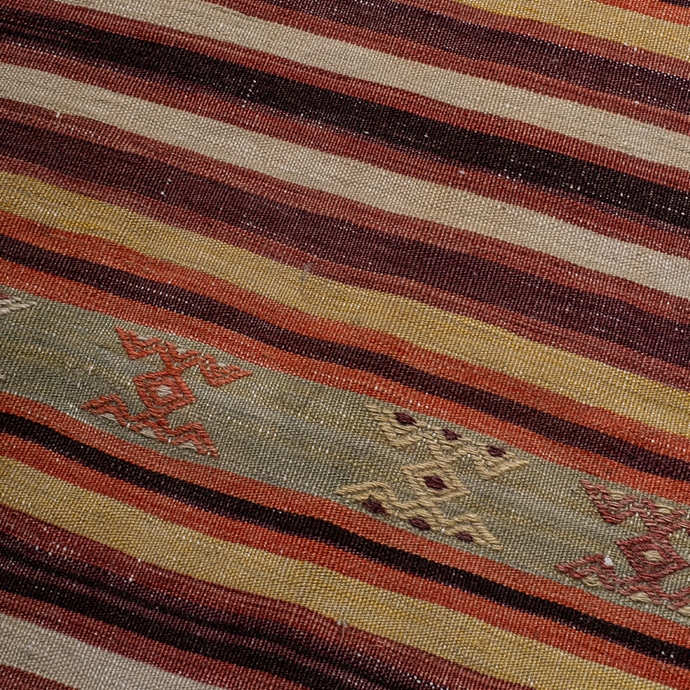 vintage manisa selendi el dokuması yolluk kilim 1,99 m2'in resmi