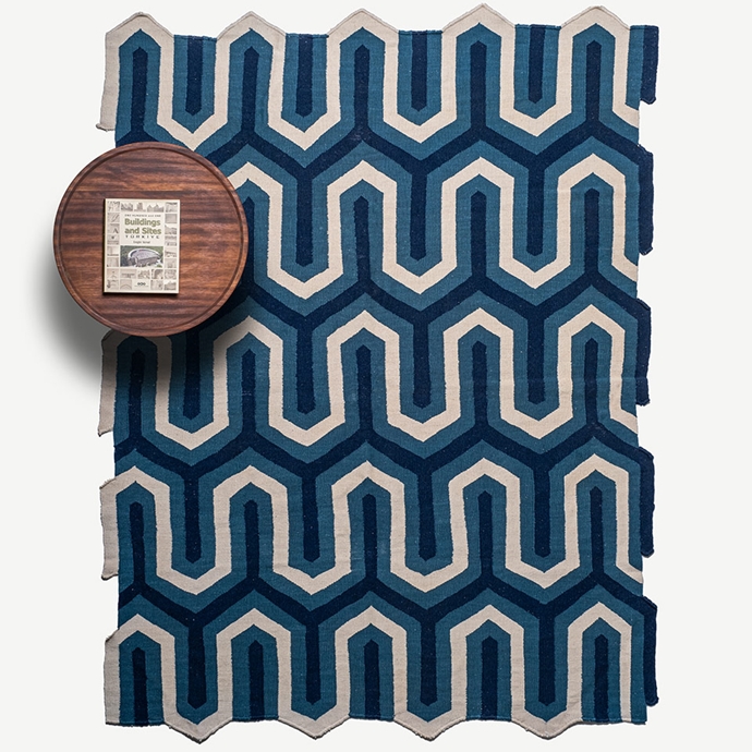 ziggurat el dokuması kilim 174x234, 4,10 m2'in resmi