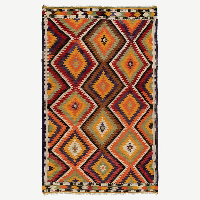 vintage antalya barak el dokuması kilim 3,60 m2'in resmi