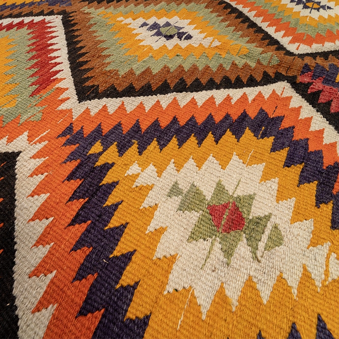 vintage antalya barak el dokuması kilim 3,60 m2'in resmi