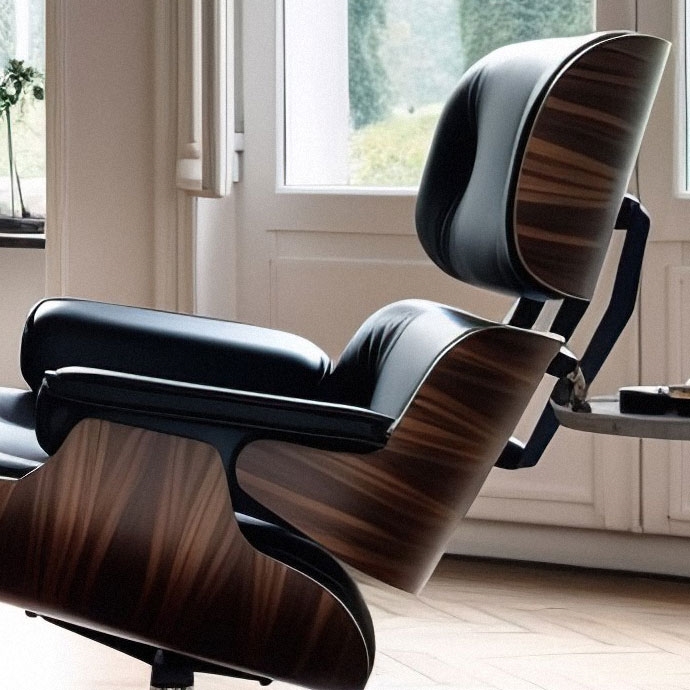 eames lounge chaır & ottoman walnut edıtıon'in resmi