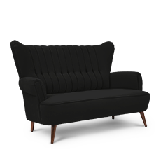 retroyal™ ikili siyah kanepe resmi