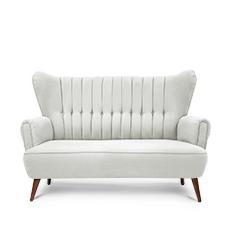 retroyal™ ikili beyaz kanepe resmi