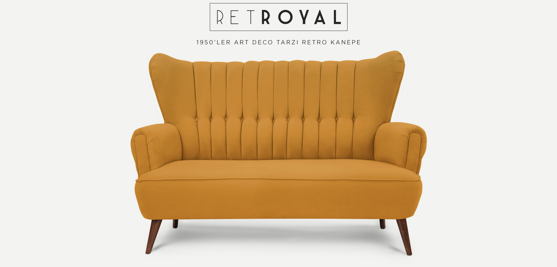 retroyal™ ikili hardal kanepe resmi