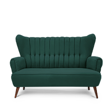 retroyal™ ikili petrol yeşili kanepe resmi