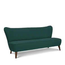 soho™ üçlü petrol yeşili retro kanepe resmi