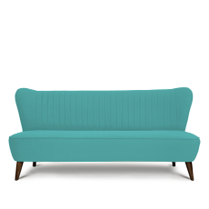 soho™ üçlü turkuaz retro kanepe resmi