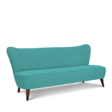 soho™ üçlü turkuaz retro kanepe resmi