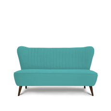 soho™ ikili turkuaz retro kanepe resmi