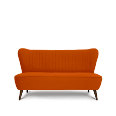 soho™ ikili turuncu retro kanepe resmi