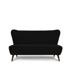 soho™ ikili siyah retro kanepe resmi