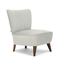 soho™ retro berjer beyaz resmi