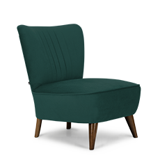 soho™ retro berjer petrol yeşili resmi