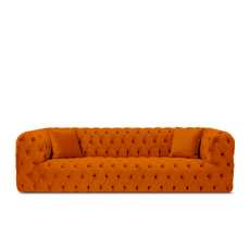 regal üçlü turuncu italyan chesterfıeld resmi