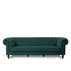 ımperıal üçlü petrol yeşili amerikan chesterfıeld